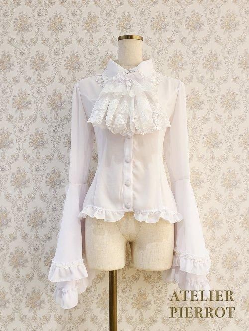 【ATELIER PIERROT】アトリエピエロ　Louise Jabot Blouse ルイーズ ジャボタイ ブラウス　 Wineを販売する通販ページです。