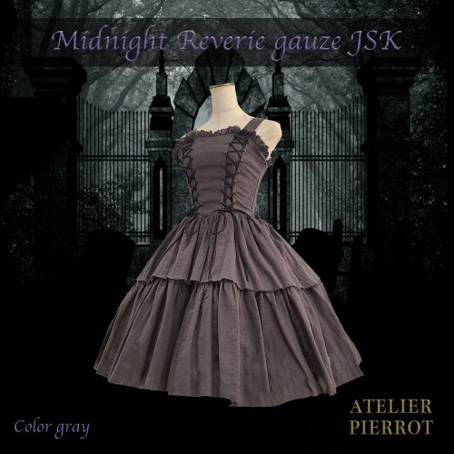 【ATELIER PIERROT】Midnight Reverie gauze JSK Ivory/Bordeaux 