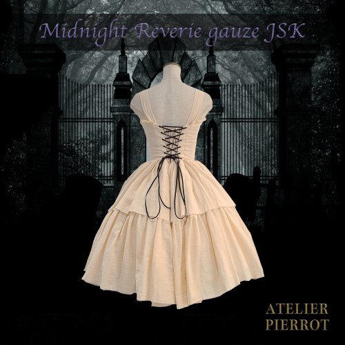 【ATELIER PIERROT】Midnight Reverie gauze JSK Ivory/Bordeaux ...