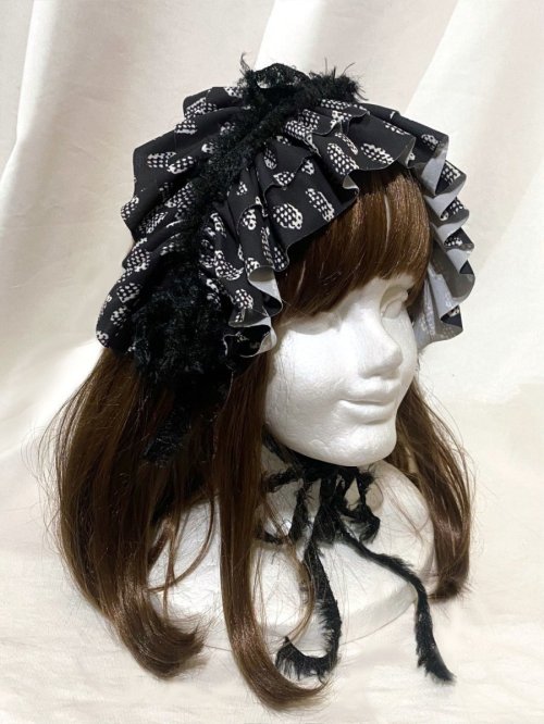 VictorianMaiden初期クロウディアヘッドドレス黒×白 モノトーン - ヘア 