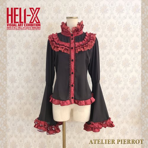 【HELI-X × ATELIER PIERROT】 Symphony No.9 by the Lunatic　狂人による第九　 赤黒ブラウスを販売する通販ページです。