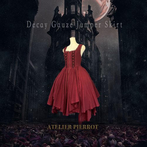 ATELIER PIERROT】 Decay Gauze JumperSkirt Ivory/Wine/Black を販売