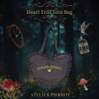 ATELIER PIERROTۡHeart Frill Tote Bag Black