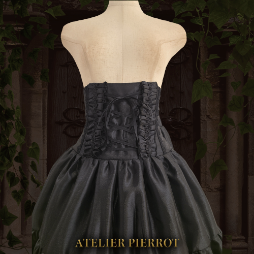 ATELIER PIERROT】 Long Corset Skirt Black を販売する通販ページです。