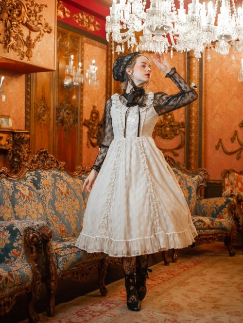 Victorian maiden】ヴィクトリアンメイデン アメリアレーシーシャレードドレス ベージュ/ボルドー/ブラック  ☆受注期限４月29日(月)まで☆を販売する通販ページです。