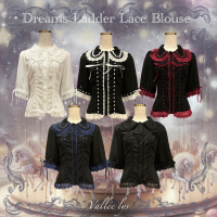 Vallée lysۥꥹDreams Ladder Lace Blouse White/ Black White/Bordeaux/Navy/ Black