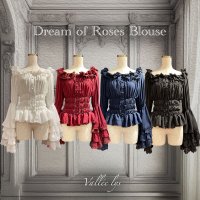 Vallée lysۥꥹDream of Roses Blouse White/Wine/Navy/ Black