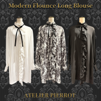 ATELIER PIERROTۡModern Flounce Long BlouseOff White/WILD CATS/Black 
