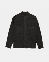 <img class='new_mark_img1' src='https://img.shop-pro.jp/img/new/icons14.gif' style='border:none;display:inline;margin:0px;padding:0px;width:auto;' />TAIN DOUBLE PUSH DENIM OVER SHIRTS BLACK