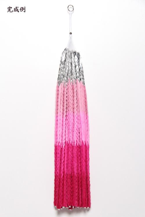 千羽鶴キットMサイズ（7.5cm角おりがみ） ピンク5色 - 千羽鶴