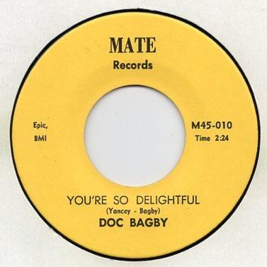 doc bagby / you're so delightful レゲエレコード YOU'RE SO DELIGHTFUL / DREAM GIRL - Jammers Record