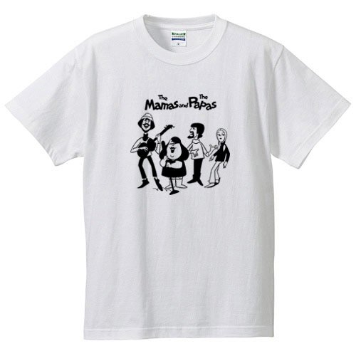 ママス・アンド・パパス / イラスト（WHITE） - ロックTシャツ バンドTシャツ通販 ローデッド