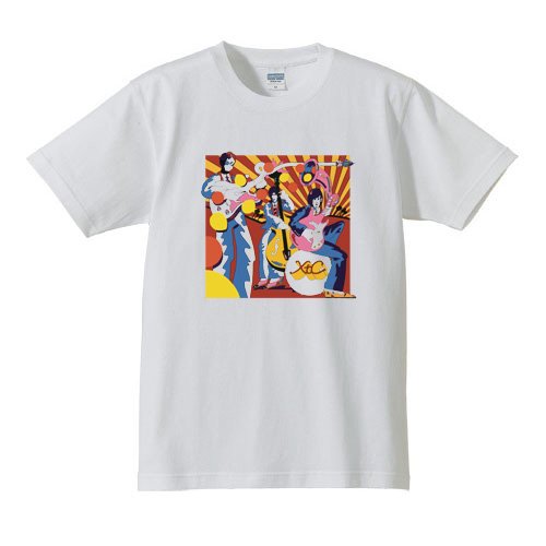 魅惑のバンドT特集! 20sデッド『GU(ジーユー) × QUEEN(クイーン)』グラフィックTシャツ(半袖) ライトオレンジ M／ロックT