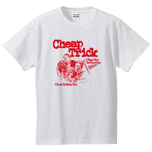 チープ・トリック / 甘い罠（WHITE RED） - ロックTシャツ バンドT