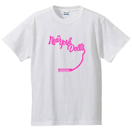 ニューヨーク・ドールズ / LOGO (WHITE) - ロックTシャツ バンドTシャツ通販 ローデッド