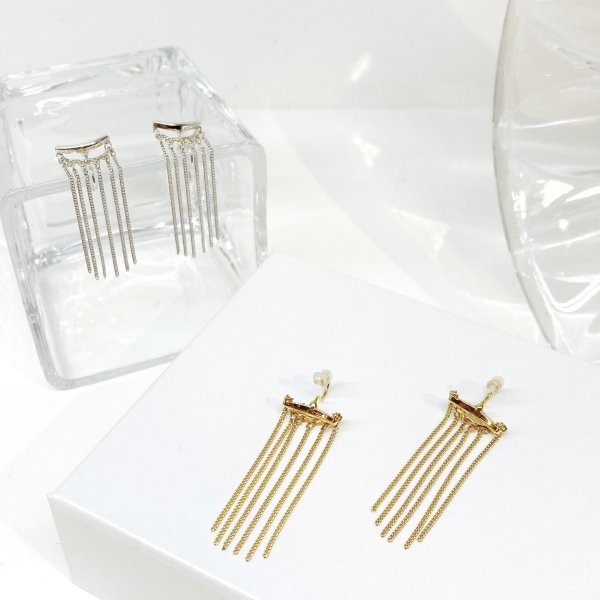 Lapuis Chain Fringe イヤリング - chelsea tokyo, ONLINE STORE