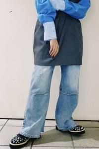 YENN HIGH RISE TUCK WIDE PTDENIM