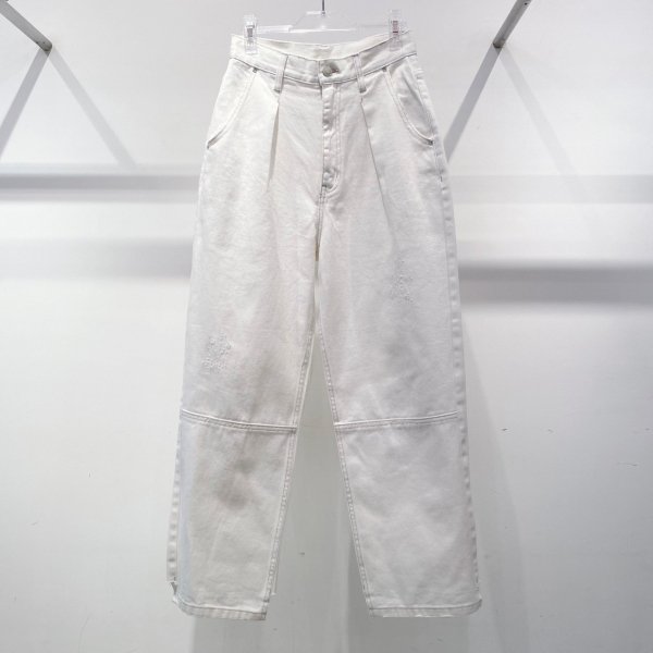 YENN HIGH RISE TUCK WIDE PT【WHITE】 - chelsea tokyo