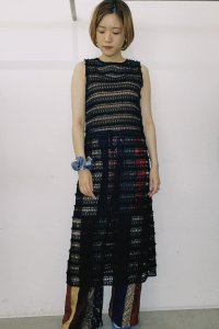GHOSPELL Tamsin Fray Crochet Dress