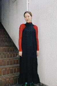 <img class='new_mark_img1' src='https://img.shop-pro.jp/img/new/icons14.gif' style='border:none;display:inline;margin:0px;padding:0px;width:auto;' />GHOSPELL Kisca Fray Midi Dress
