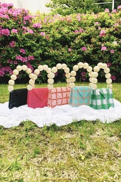 toos wood ball shoulder bag（vivid pink）