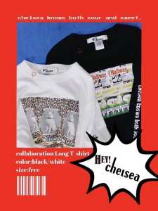 <img class='new_mark_img1' src='https://img.shop-pro.jp/img/new/icons12.gif' style='border:none;display:inline;margin:0px;padding:0px;width:auto;' />HEY! chelsea collaboration Long T-shirt