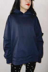 OKIRAKU double sleeves hoodie
