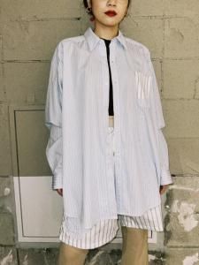 <img class='new_mark_img1' src='https://img.shop-pro.jp/img/new/icons14.gif' style='border:none;display:inline;margin:0px;padding:0px;width:auto;' />odd_ FLOWER LIGHT SHIRT STRIPE
