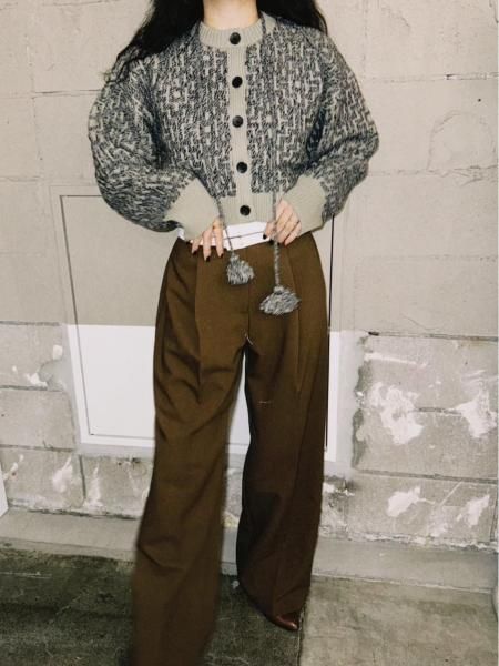 accodion^_^カーディガン ACCORDION CROPPED CARDIGAN