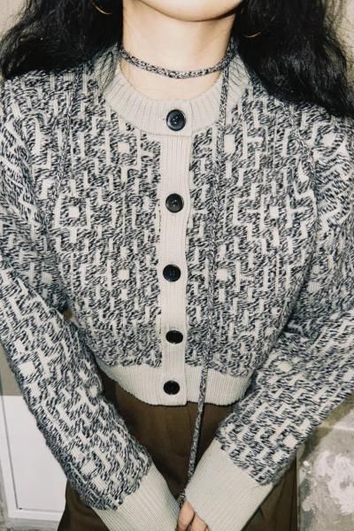 accodion^_^カーディガン ACCORDION CROPPED CARDIGAN