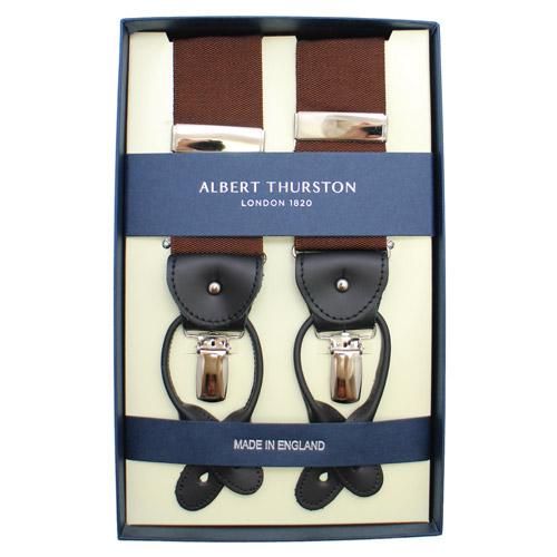 ALBERT THURSTON アルバートサーストン サスペンダー ブラウン - 蝶