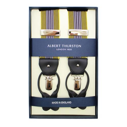 年末のプロモーション大特価！ ALBERT THURSTON アルバートサーストン サスペンダー【イエロー 小物