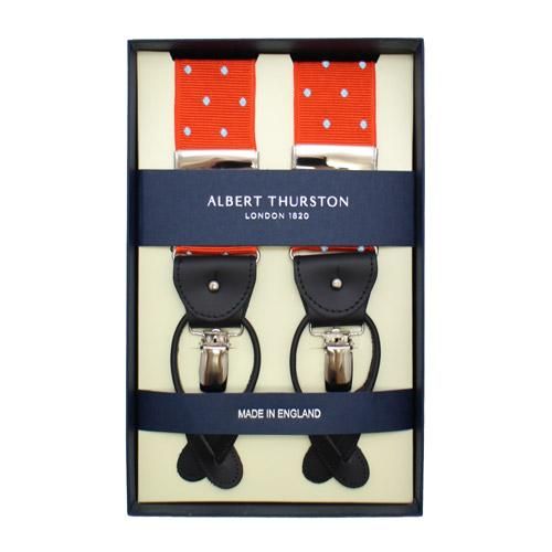albert thurston アルバートサーストン サスペンダー ドット柄 ALBERT