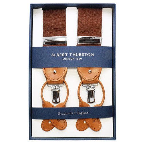 ALBERT THURSTON アルバートサーストン サスペンダー Brown Tan 