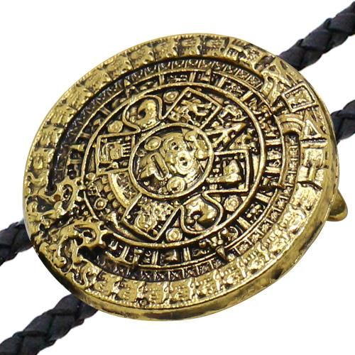 マヤ カレンダー コイン ゴールド ループタイ ネックレス ポーラータイ