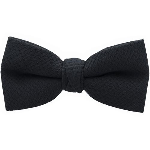 ブラック ワッフル 蝶ネクタイ ボウタイ 簡易装着タイプ - 蝶ネクタイ