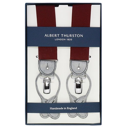 ALBERT THURSTON アルバートサーストン サスペンダー ワイン - 蝶 