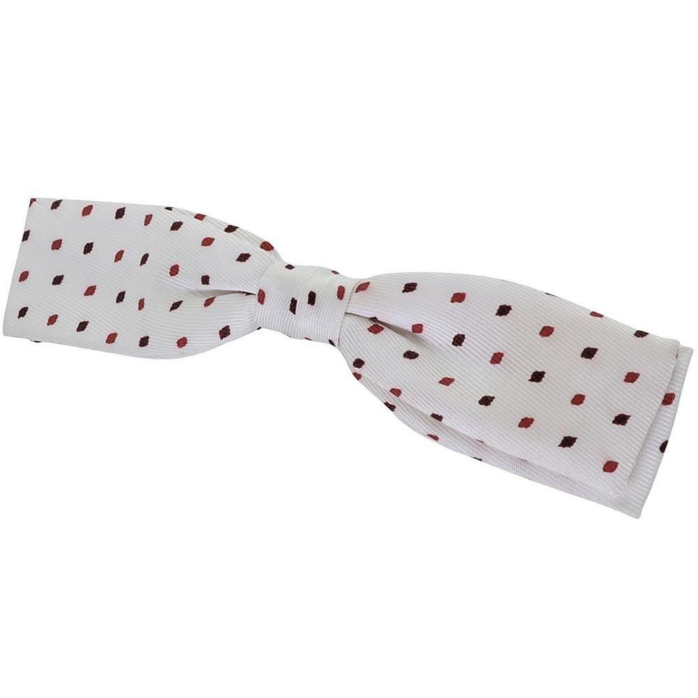 ビンテージ ホワイト レッド ドット 蝶ネクタイ ボウタイ - 蝶ネクタイ