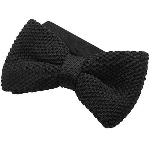 ブラック ニット蝶ネクタイ - 蝶ネクタイ ボウタイ 専門店