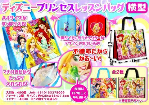 ディズニープリンセス レッスンバッグ横型 おもちゃ ホビー ゲーム 縁日玩具 大国屋