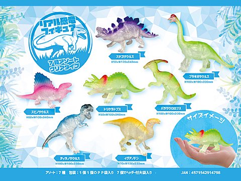 リアル恐竜フィギュア７種アソートクリアタイプ | おもちゃ・ホビー 