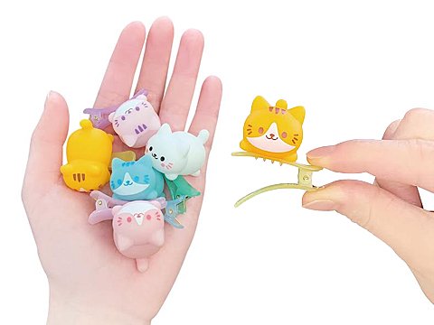 ミニぷかネコちゃんヘアクリップ｜おもちゃ・ホビー・ゲーム・縁日玩具 