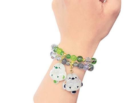 シマエナガビーズデコレーションブレスレット｜おもちゃ・縁日玩具