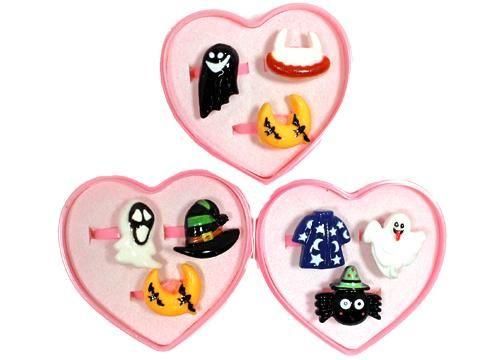ハロウィン指輪3ヶ入｜おもちゃ・縁日玩具・駄菓子・ガチャガチャ