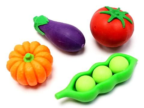 食べ物・フルーツ・野菜消しゴムセット Amazon | 食育消しゴム 野菜・果物博士編60個アソートセット