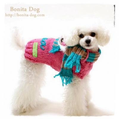 オーダーメイド犬服｜手編みの可愛いワンピ＆セーター｜Bonita Dog