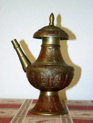 真鍮 水差し トルコ・インド風 - 工芸品