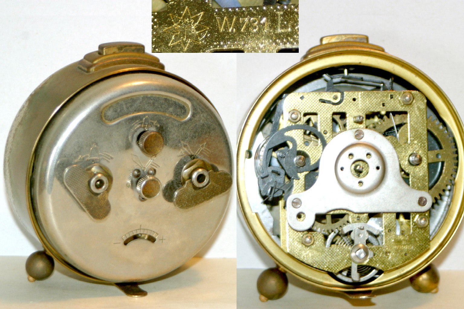 国内正規品】 ドイツJUNGHANS BIVOX 7石美美 真鍮目覚時計 ほぼ未使用 