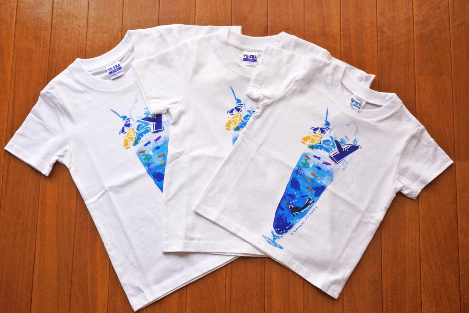 専用ページ　島村さま 沖縄・慶良間諸島 座間味島限定グッズ－Tシャツ クジラ☆パフェ for kids