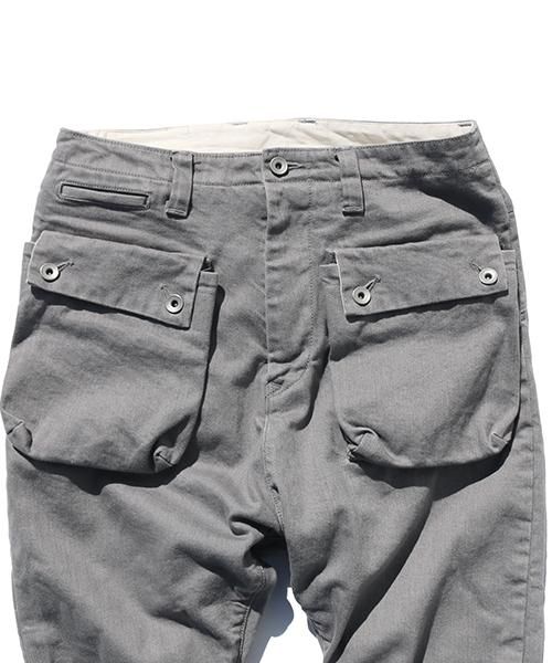 G55 Sarouel Flap Denim Pants -GRAY- - NATAL DESIGN ONLINE SHOP